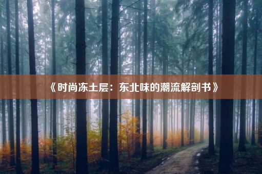 《时尚冻土层：东北味的潮流解剖书》