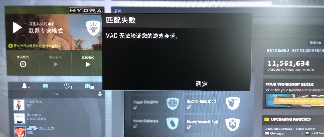 “CSGO战局遇阻，VAC验身不爽，这局‘卡壳’闹哪样？”