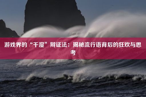 游戏界的“干湿”辩证法：揭秘流行语背后的狂欢与思考