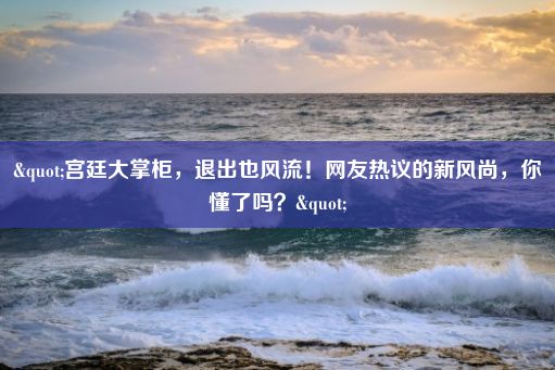 "宫廷大掌柜，退出也风流！网友热议的新风尚，你懂了吗？"