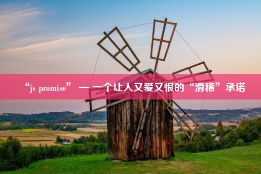 “js promise” — 一个让人又爱又恨的“滑稽”承诺