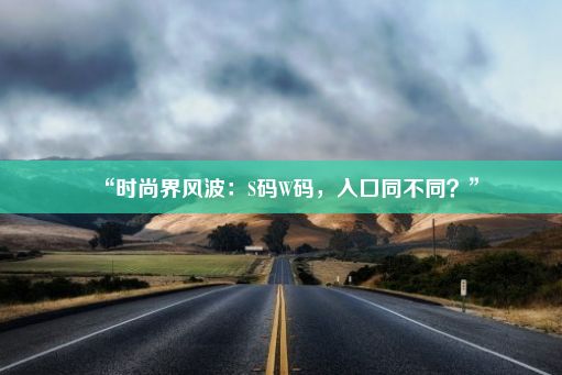 “时尚界风波：S码W码，入口同不同？”