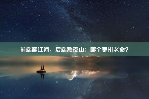 前端翻江海，后端熬夜山：哪个更拼老命？