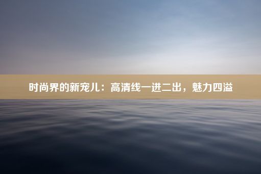 时尚界的新宠儿：高清线一进二出，魅力四溢