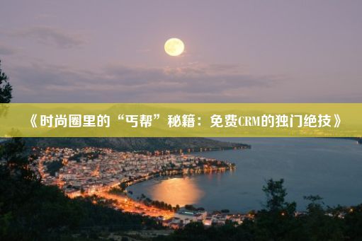 《时尚圈里的“丐帮”秘籍：免费CRM的独门绝技》