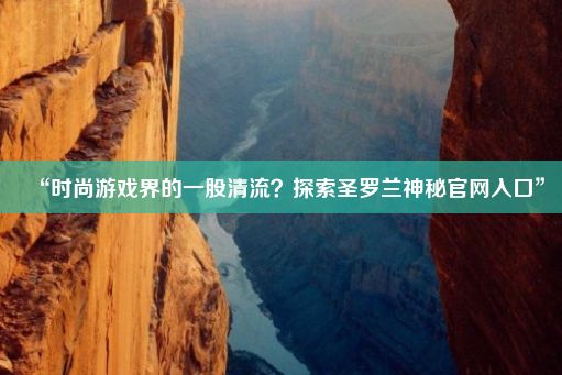 “时尚游戏界的一股清流？探索圣罗兰神秘官网入口”