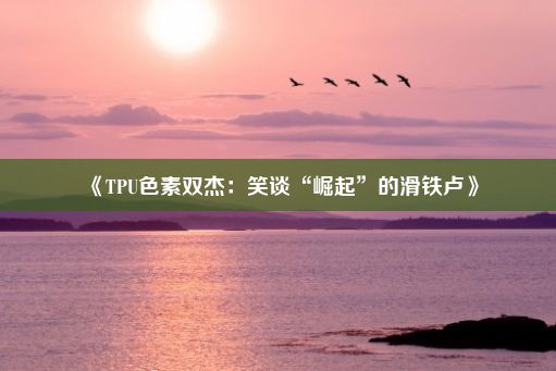 《TPU色素双杰：笑谈“崛起”的滑铁卢》