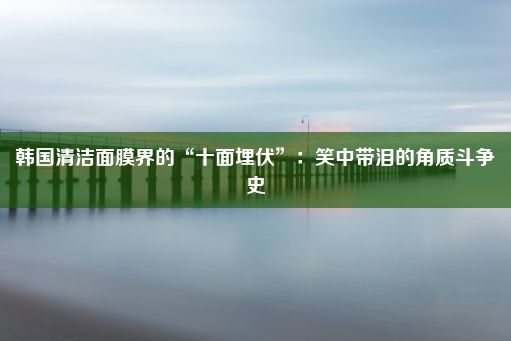 韩国清洁面膜界的“十面埋伏”：笑中带泪的角质斗争史