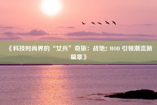 《科技时尚界的“女兵”奇旅：战地2 MOD 引领潮流新篇章》