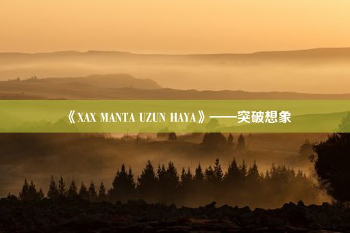 《XAX MANTA UZUN HAYA》——突破想象