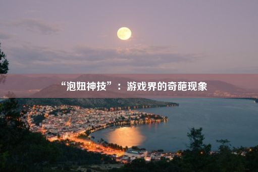 “泡妞神技”：游戏界的奇葩现象