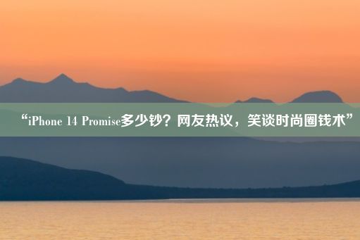 “iPhone 14 Promise多少钞？网友热议，笑谈时尚圈钱术”