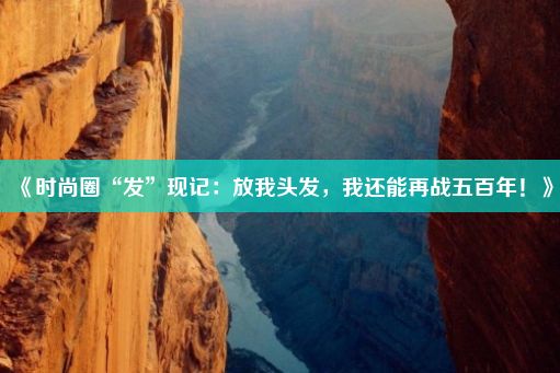 《时尚圈“发”现记：放我头发，我还能再战五百年！》