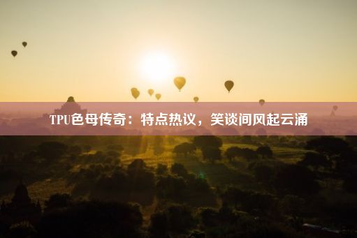 TPU色母传奇：特点热议，笑谈间风起云涌